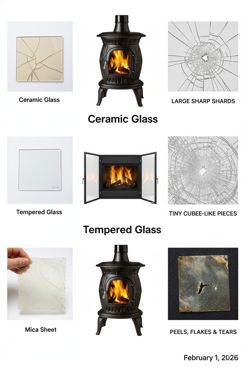 8"x8" Wood Stove Mica Glass (Isinglass)