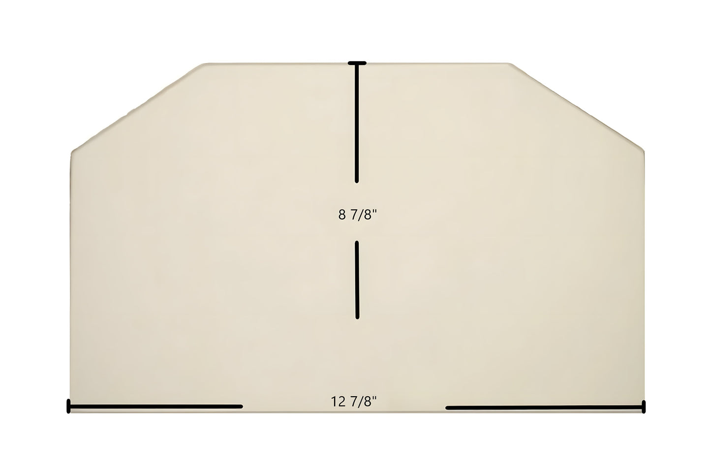 Ceramic Replacement Glass for Aurora 7GASDO-1arch Arch Door Glass Replacement - 12 7/8" x 8 7/8" Arched