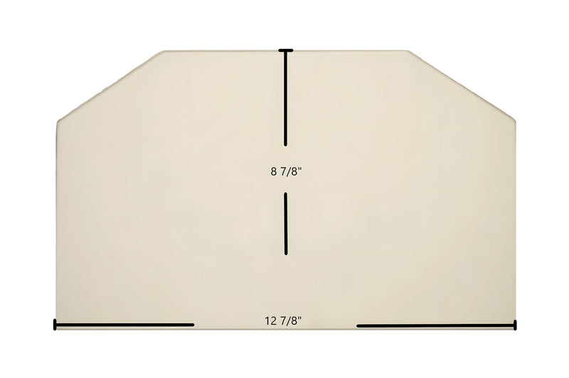 Ceramic Replacement Glass for Aurora 7GASDO-1arch Arch Door Glass Replacement - 12 7/8" x 8 7/8" Arched