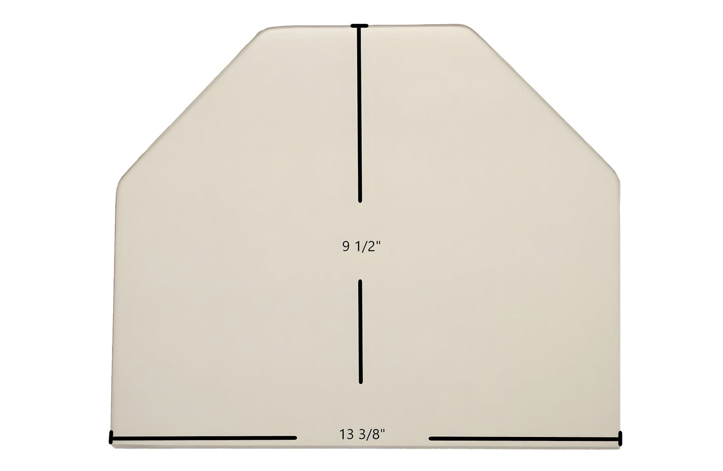 Ceramic Replacement Glass for Aurora Door Glass Replacement - 13 3/8" x 9 1/2" Archtop