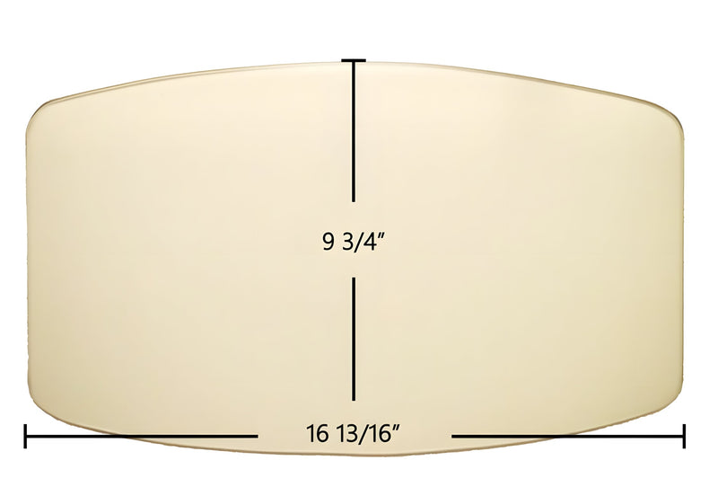 Ceramic Replacement Glass for Avalon 700 / 901 (Medium) Door Glass Replacement - 16 13/16" x 9 3/4" Arched