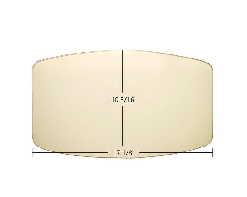 Ceramic Replacement Glass for Avalon Rainier / Pendleton Door Glass Replacement - 17 1/8" x 10 3/16" Arched