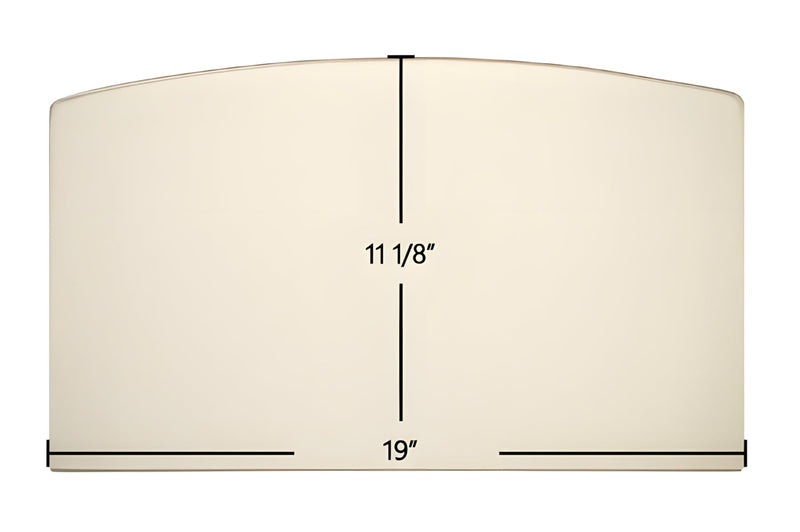 Ceramic Replacement Glass for Bayard 32 Door Glass Replacement - 19" x 11 1/8" Archtop