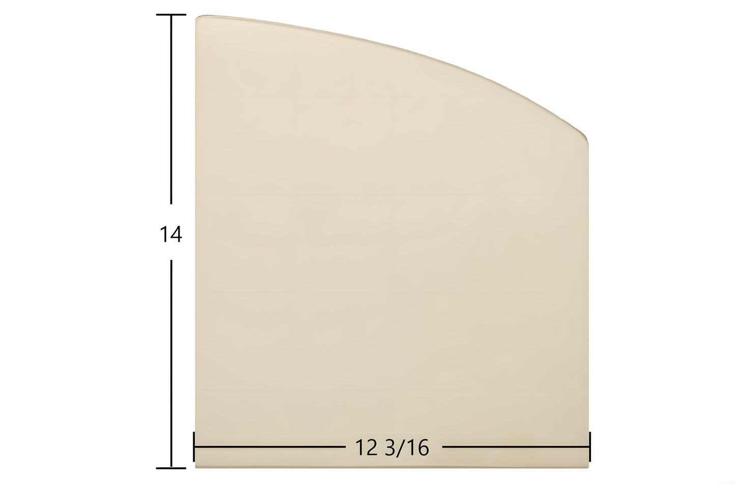 Ceramic Replacement Glass for BIS Montecito Estate Double Door Glass Replacement - 13 3/16" x 14" Archtop