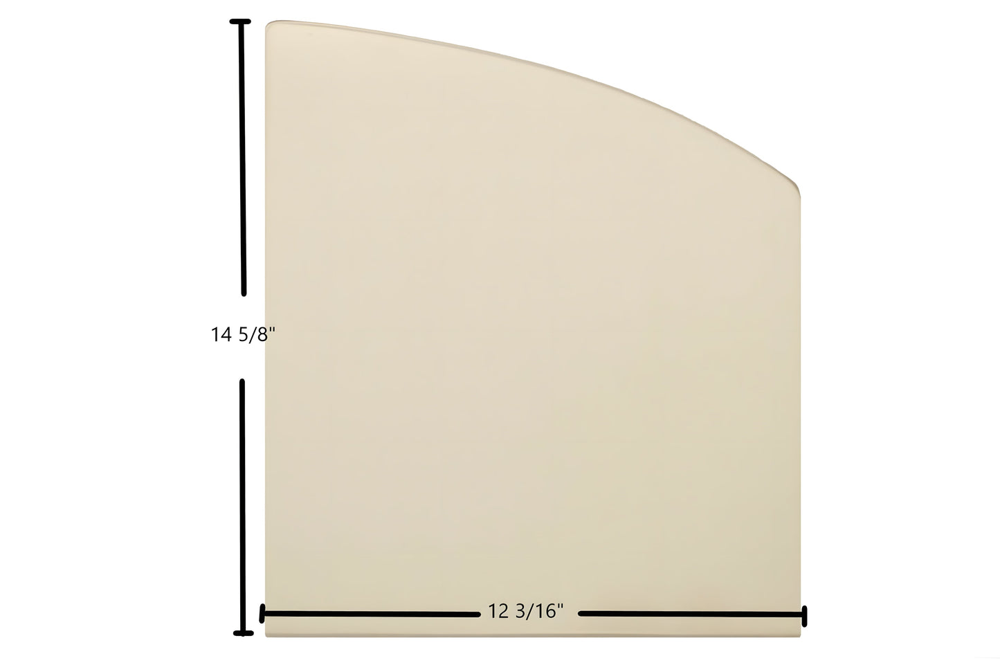 Ceramic Replacement Glass for BIS Ultra / Victorian / Contemporary Double Door Glass Replacement - 12 3/16" x 14 5/8" Archtop