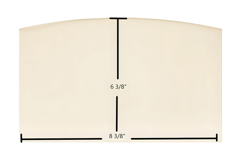 Ceramic Replacement Glass for Brunco Hearthglow Archtop Door Glass Replacement - 8 3/8" x 6 3/8" Archtop