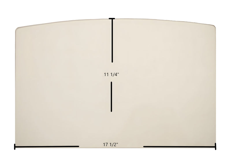 Ceramic Replacement Glass for Buck Stove Models 26, 51, 74, 74ZC, 80, 80ZC, 91, 94NC Door Glass Replacement - 17 1/2" x 11 1/4" Archtop
