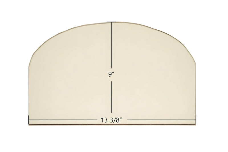 Ceramic Replacement Glass for Cast Heat Door Glass Replacement - 13 3/8" x 9" Archtop