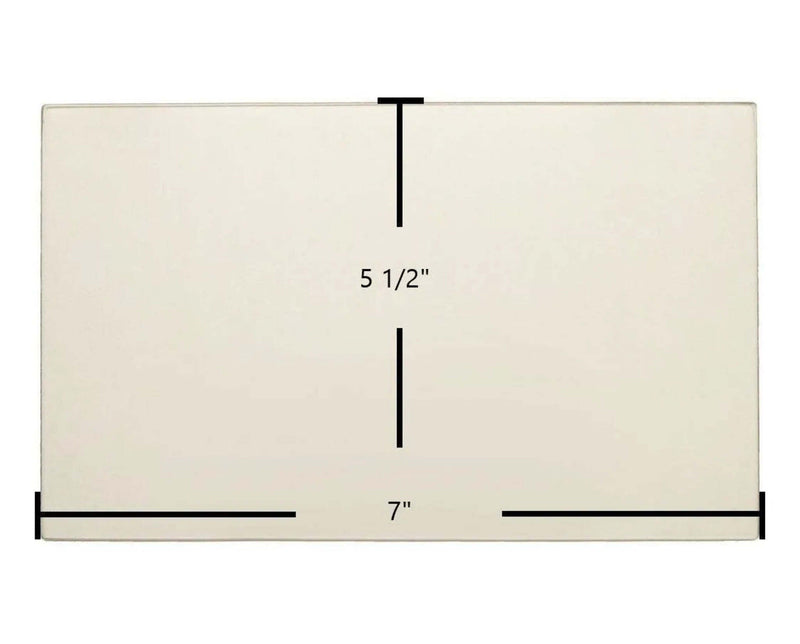 Ceramic Replacement Glass for Country Flame Double Door Ceramic Glass Panel - 5 1/2" x 7"