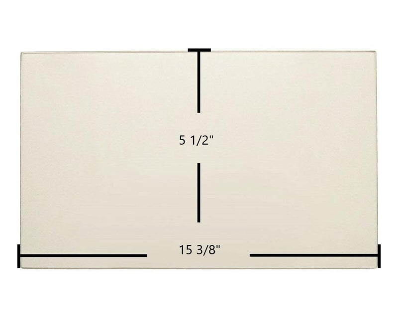 Ceramic Replacement Glass for Dovre 2300 CB Ceramic Glass Panel - 15 3/8" x 5 1/2"