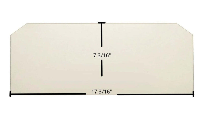 Ceramic Replacement Glass for Dovre Model 900 Ceramic Glass Panel - 17 3/16" x 7 3/16"