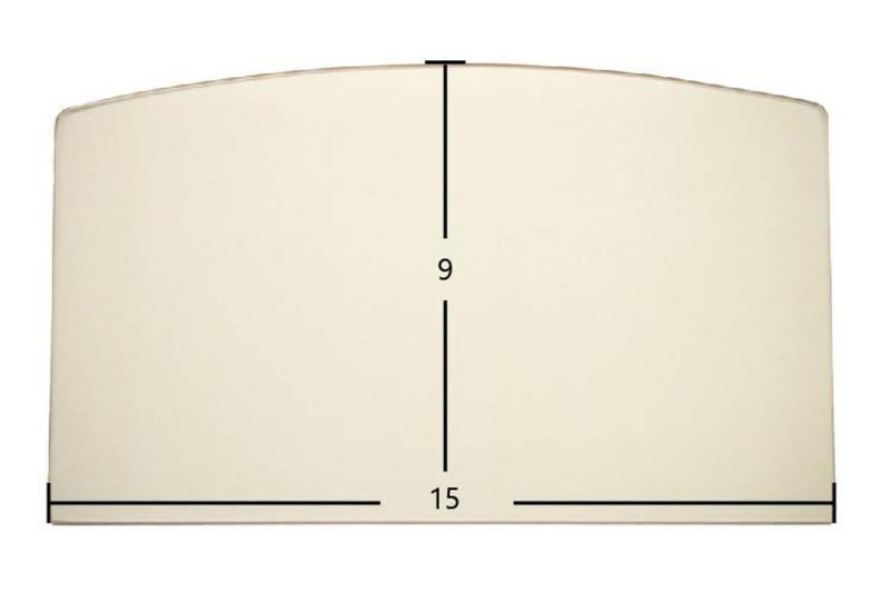 Ceramic Replacement Glass for Earth Stove 1001HT, 1002HT, 1002HTL, 1002-0, Insert 2002 Ceramic Archtop Glass Panel - 15" x 9" Archtop