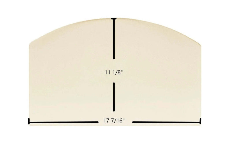Ceramic Replacement Glass for Earth Stove 102 Ceramic Archtop Glass Panel | 17 7/16" x 11 1/8" | Part #102-Arch - 17 7/16" x 11 1/8" Archtop