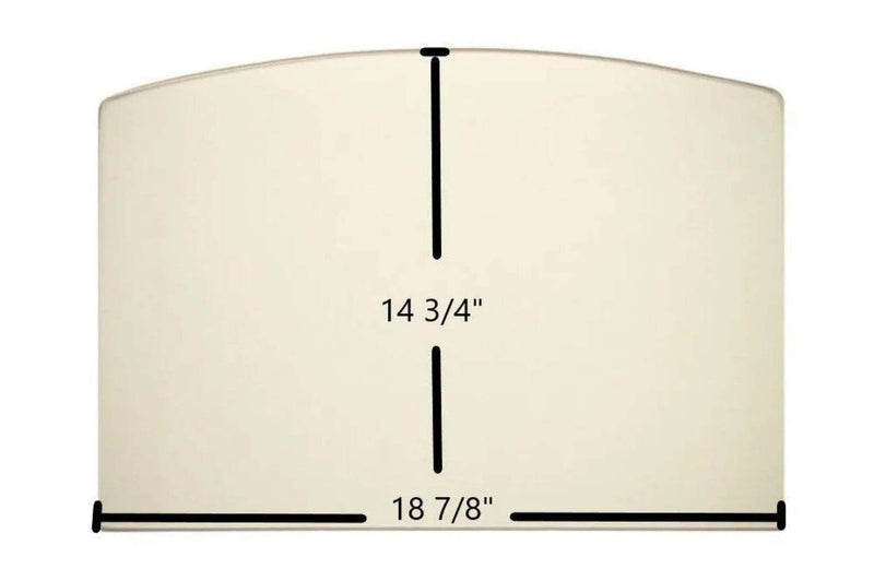 Ceramic Replacement Glass for Efel Bayard 10 Ceramic Glass Panel | Archtop | 18 7/8" x 14 3/4" - 18 7/8" x 14 3/4" Archtop