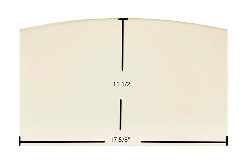 Ceramic Replacement Glass for Empire Archway 2300 Woodstove Insert Ceramic Glass Panel | 17 5/8" x 11 1/2" | Part #SE65170 - 17 5/8" x 11 1/2" Arched
