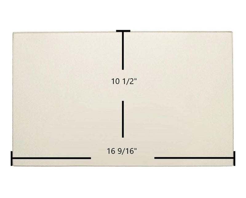Ceramic Replacement Glass for Enviro Kodiak, Cabello, Venice, Boston Ceramic Glass Panel - 16 9/16" x 10 1/2"
