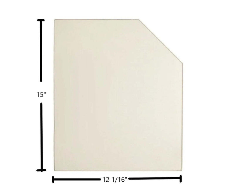 Ceramic Replacement Glass for Fireplace Xtrordinair Ceramic Archtop Door Glass - 12 1/16" x 15" Archtop