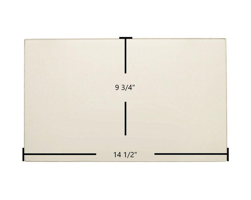 Ceramic Replacement Glass for FireplaceX Heritage Bay / Pioneer Bay Ceramic Door Glass - 14 1/2" x 9 3/4"
