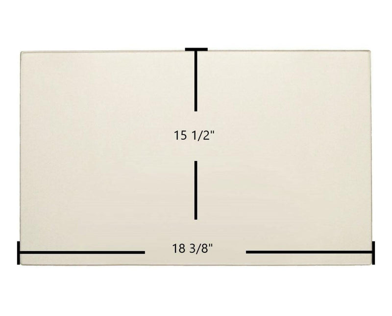 Ceramic Replacement Glass for Fuego Fireplace Model A Ceramic Door Glass - 18 3/8" x 15 1/2"