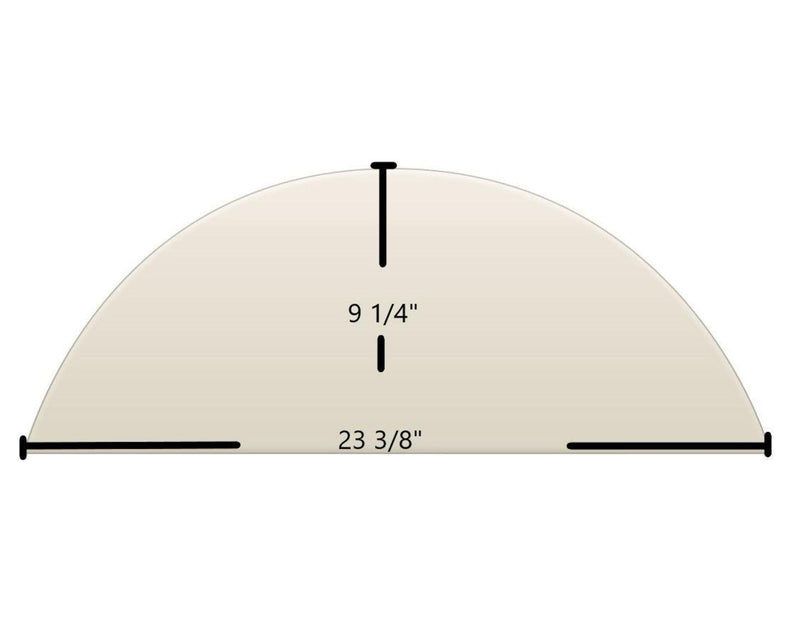 Ceramic Replacement Glass for Greenbrier Model FP-381 Arch top Ceramic glass (23 3/8" x 9 1/4" ) - 23 3/8" x 9 1/4" Archtop