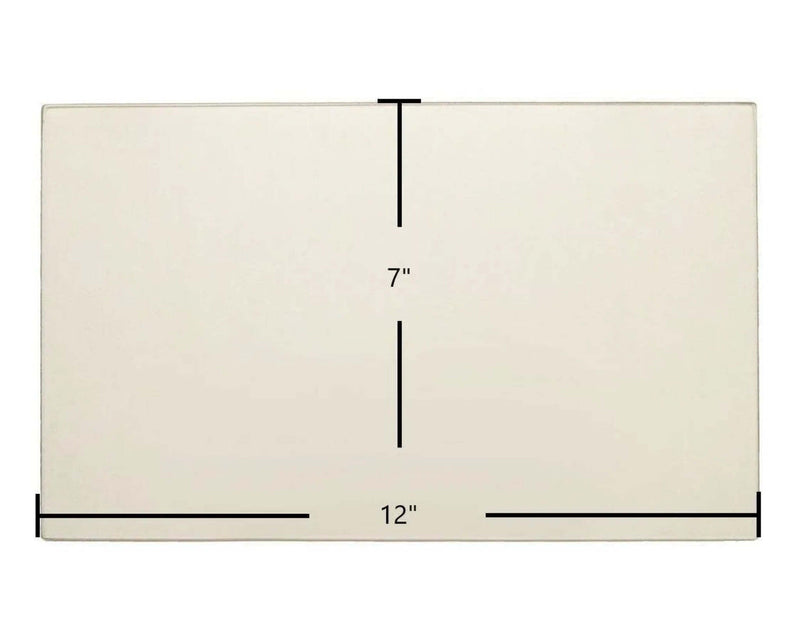 Ceramic Replacement Glass for Hawke Robin Ceramic Glass Panel (12" x 7") | High-Temperature Replacement for Large Single Door Wood Stoves | Part #Hawke127 - 12" x 7"