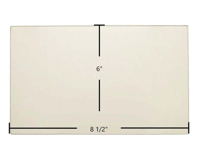 Ceramic Replacement Glass for Hawke Small Double Door Ceramic Glass Panel (8 1/2" x 6") | High-Temperature Replacement | Part #Hawke-SMDD - 8 1/2" x 6"