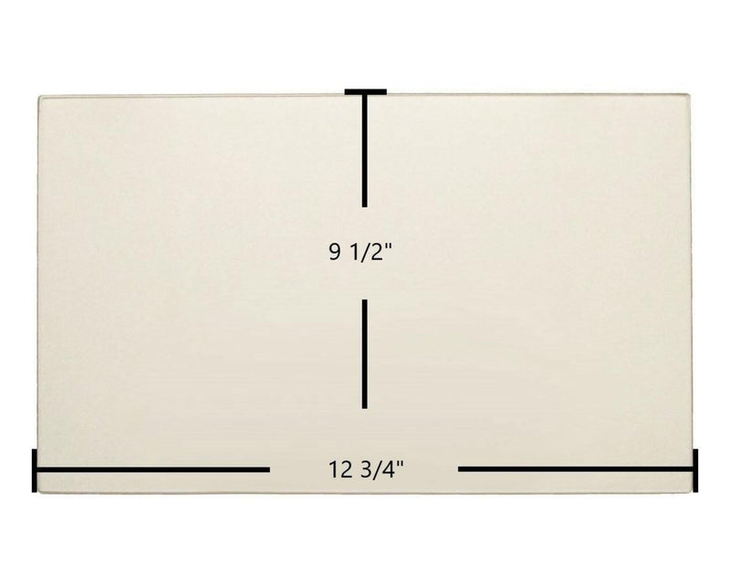 Ceramic Replacement Glass for Hearthstone Tribute 8040 Ceramic Glass Panel - 12 3/4" x 9 1/2"