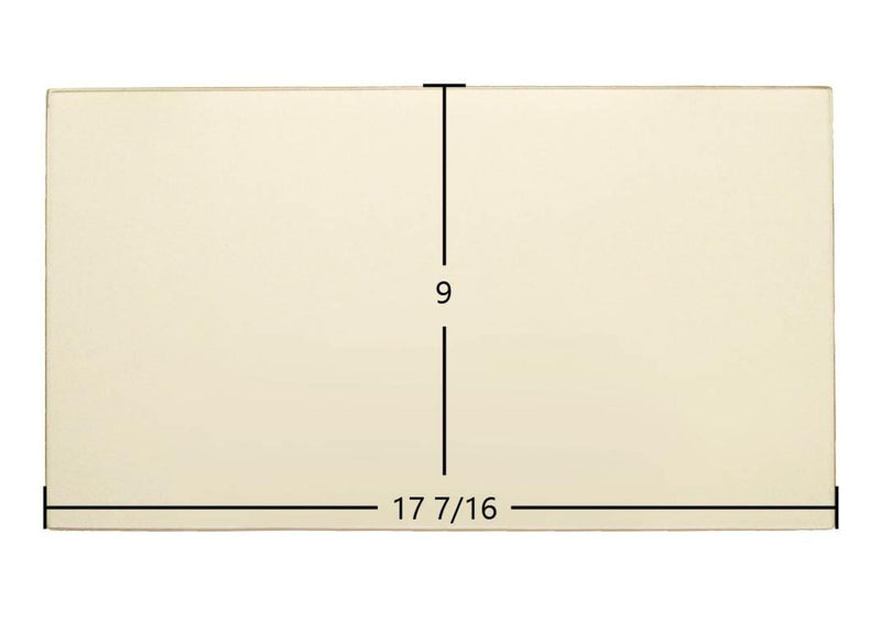 Ceramic Replacement Glass for Hitzer 50-93 Gravity Fed Hopper Ceramic Glass Panel - 17 7/16" x 9"