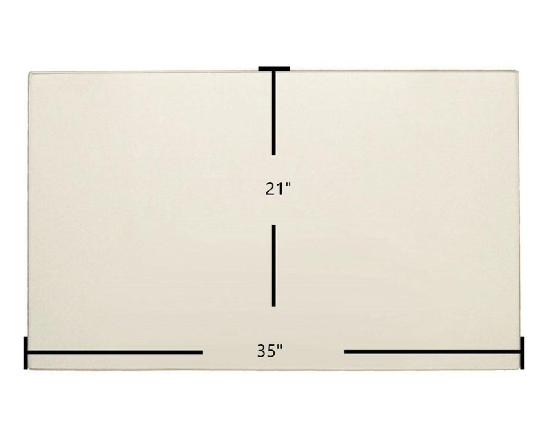 Ceramic Replacement Glass for Kozy Heat 842 / 942 Ceramic Glass Panel - 35" x 21"