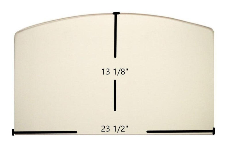 Ceramic Replacement Glass for Lennox Brentwood Archtop Ceramic Glass Panel - 22 1/2" x 13 1/8" Archtop