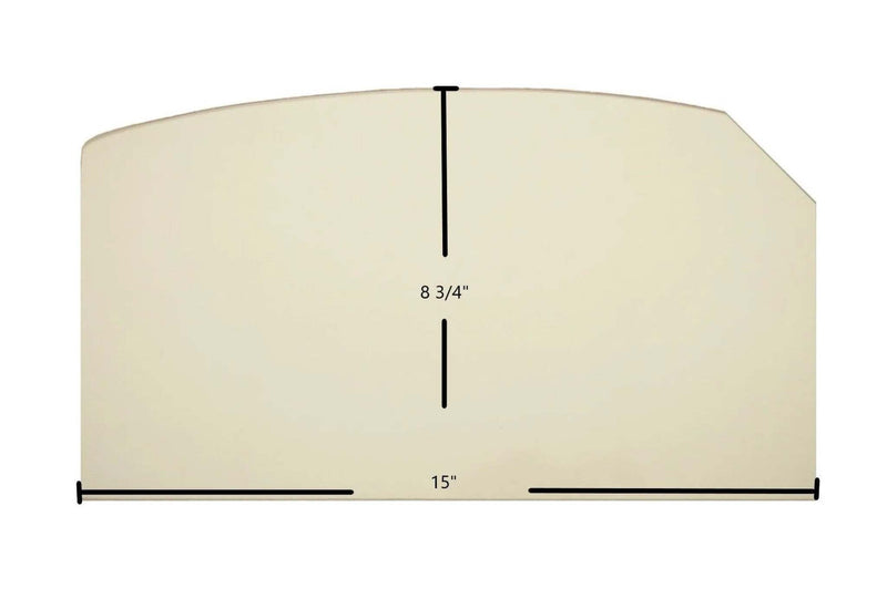 Ceramic Replacement Glass for Lopi 380 / 440 Single Door, Model X Ceramic Glass Panel - 15" x 8 3/4"