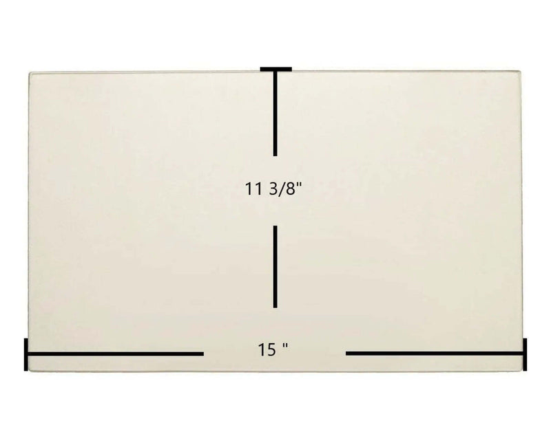 Ceramic Replacement Glass for Napoleon NPS40 / NPI40 / NPS45 / NPI45 / GDS28 / GS28 Ceramic Glass Panel | 15" x 11 3/8" | Replaces W300-0038 - 15" x 11 3/8"