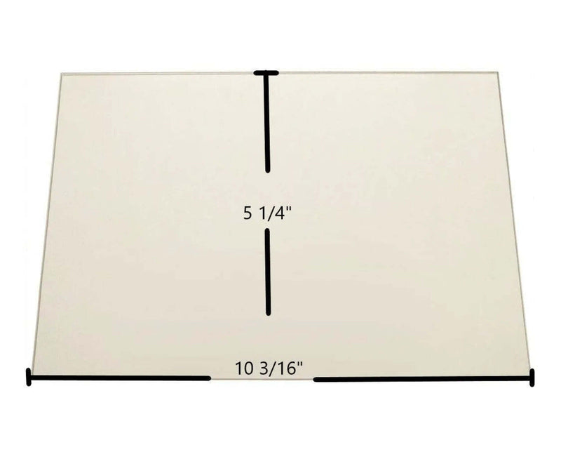 Ceramic Replacement Glass for Quadra-Fire 1000 Pellet Stove Ceramic Glass Panel | 10 3/16" x 5 1/4" | Part #811-0080 - 10 3/16" x 5 1/4"