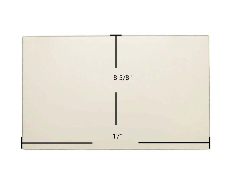 Ceramic Replacement Glass for Saey Hannover II Ceramic Glass Panel | 17" x 8 5/8" | Part #3385 - 17" x 8 5/8"