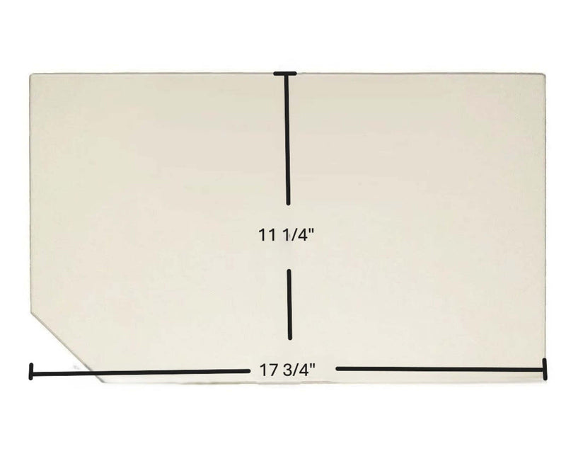 Ceramic Replacement Glass for Silent Flame Ceramic Glass Panel | 17 3/4" x 11 1/4" - 17 3/4" x 11 1/4"