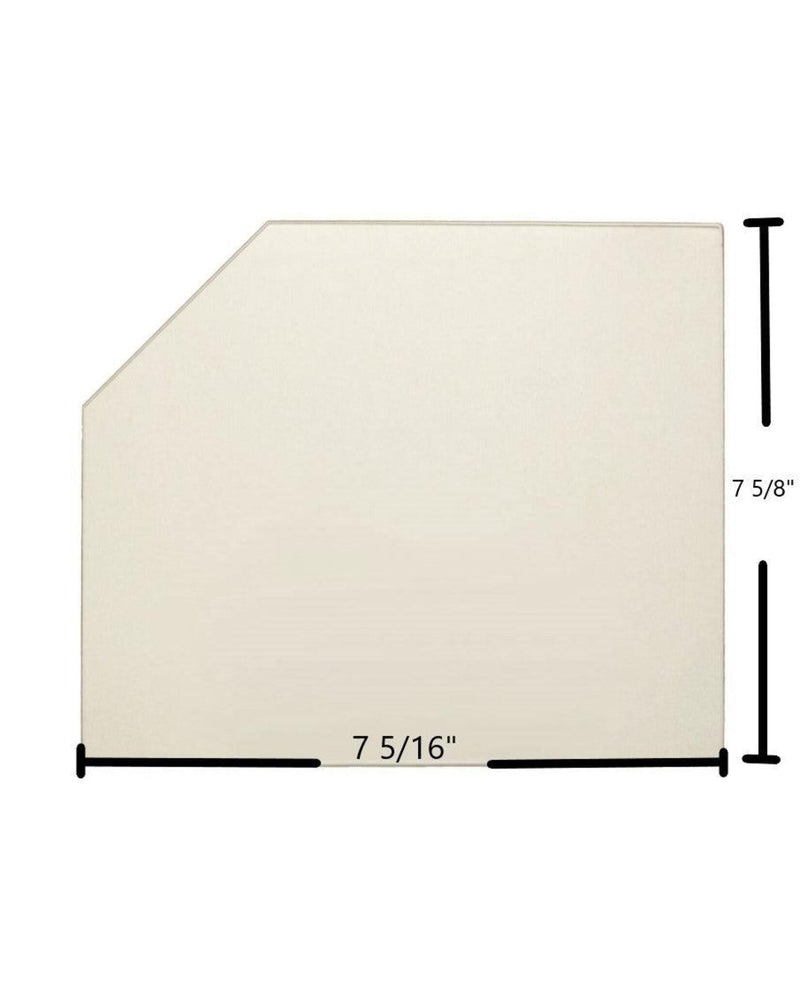 Ceramic Replacement Glass for Squire 23 Fireview Ceramic Glass Panel | 7 5/16" x 7 5/8" - 7 5/16" x 7 5/8"
