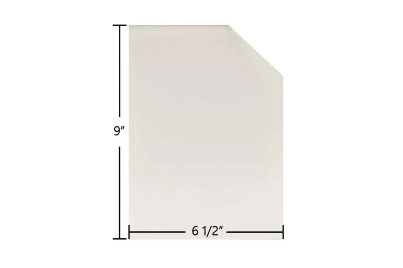 Ceramic Replacement Glass for Squire 25" Traditional Ceramic Glass Panel | 6 1/2" x 9" | Part #7G25T - 6 1/2" x 9"