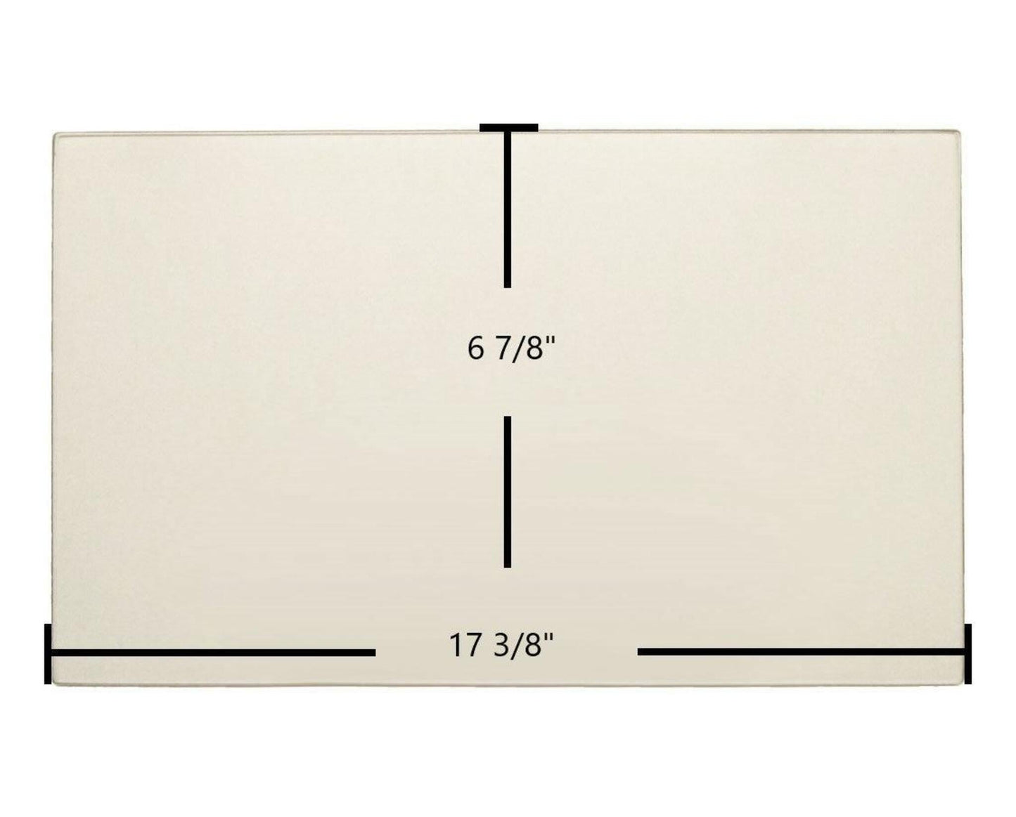Ceramic Replacement Glass for Surdiac 515 Ceramic Glass Panel | 17 3/8" x 6 7/8" | Part #4775100 - 17 3/8" x 6 7/8"