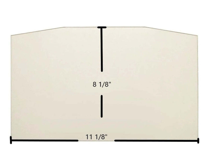 Ceramic Replacement Glass for Sweet Home Small Single Door Ceramic Glass Panel | 11 1/8" x 8 1/8" | Part # 7GSHS - 11 1/8" x 8 1/8"