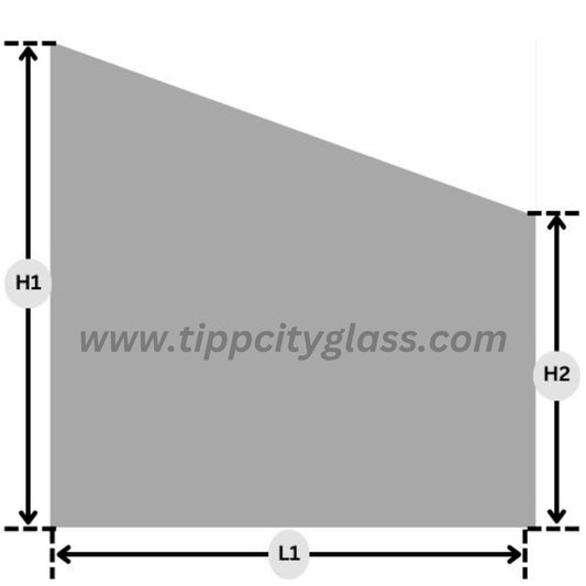 Custom 1 Clipped/Cut Corner Stove Pyroceram Ceramic Glass