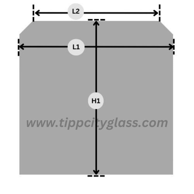Custom 2 Cut/Beveled Corners Stove Pyroceram Ceramic Glass