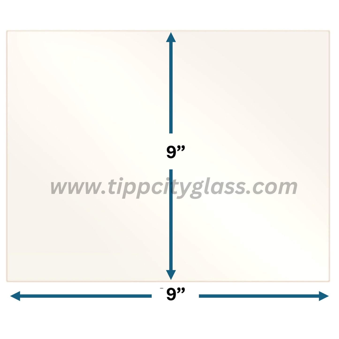 9” x 9” High-Temperature Pyroceram Ceramic Glass for Wood Stoves and Fireplaces