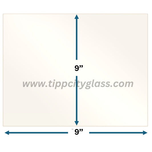 9” x 9” High-Temperature Pyroceram Ceramic Glass for Wood Stoves and Fireplaces