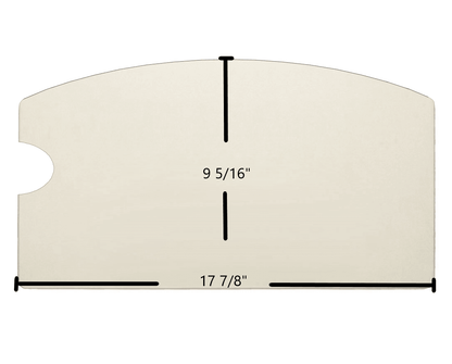 Country Performer C210 / CA210, S / SA / SS / ST 210 & Striker S160 / SA160 / C160 / CA160 Archtop Ceramic Glass Panel - 17 7/8" x 9 5/16" with Notch (Part #71072)