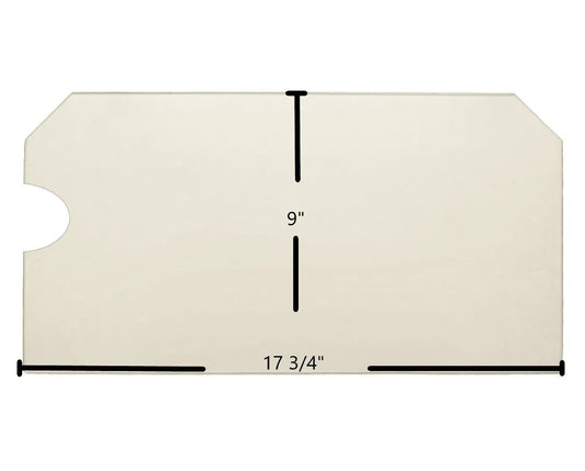 Country Performer C210 / CS210 & Striker C160 / CA160 / S160 / SA160 Ceramic Glass Panel - 17 3/4" x 9" with Notch (Part #H3016)
