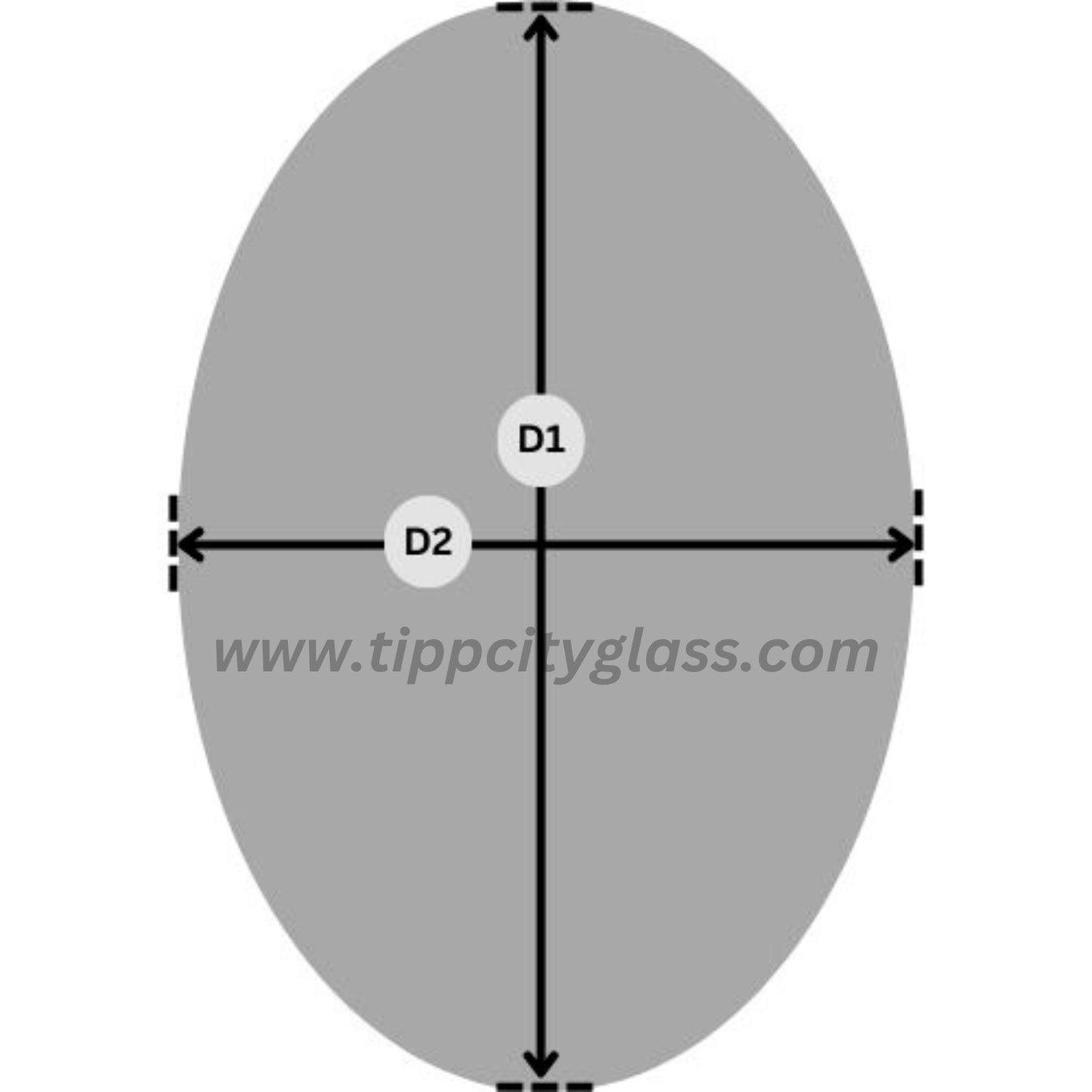 Custom Ellipse/Oval Fireplace / Stove Pyroceram Ceramic Glass