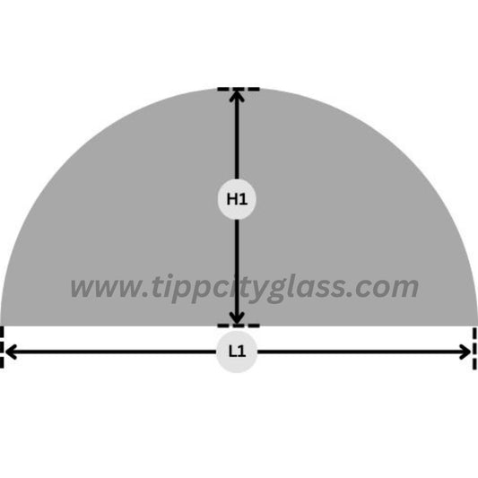 Custom Half Moon Fireplace / Stove Pyroceram Ceramic Glass