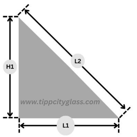 Custom Right Triangle Stove Pyroceram Ceramic Glass