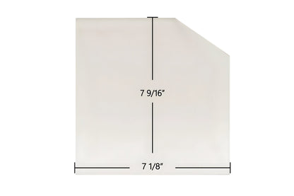 Ceramic Replacement Glass for Alaska Fireview 7G23FV Wood Stove - 7 1/8" x 7 9/16" Notch Cut