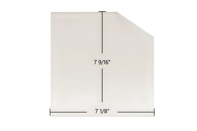 Ceramic Replacement Glass for Alaska Fireview 7G23FV Wood Stove - 7 1/8" x 7 9/16" Notch Cut